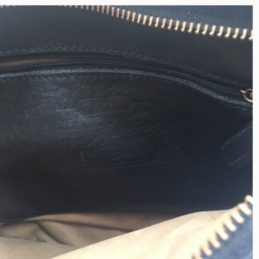 1999 Y2K Vintage Coach black leather crossbody bag preppy purse - Picture 5 of 6
